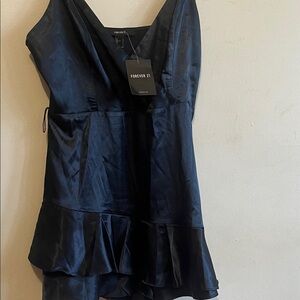 Forever 21 Navy Ruffle  Jumpsuit/short/S Midnight D - F